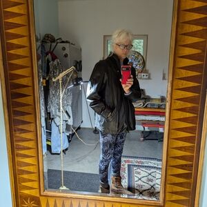 Preston & York Women's Genuine Lambskin-Leather Jet-Black Leather Jacket